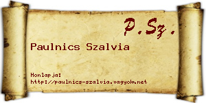 Paulnics Szalvia névjegykártya